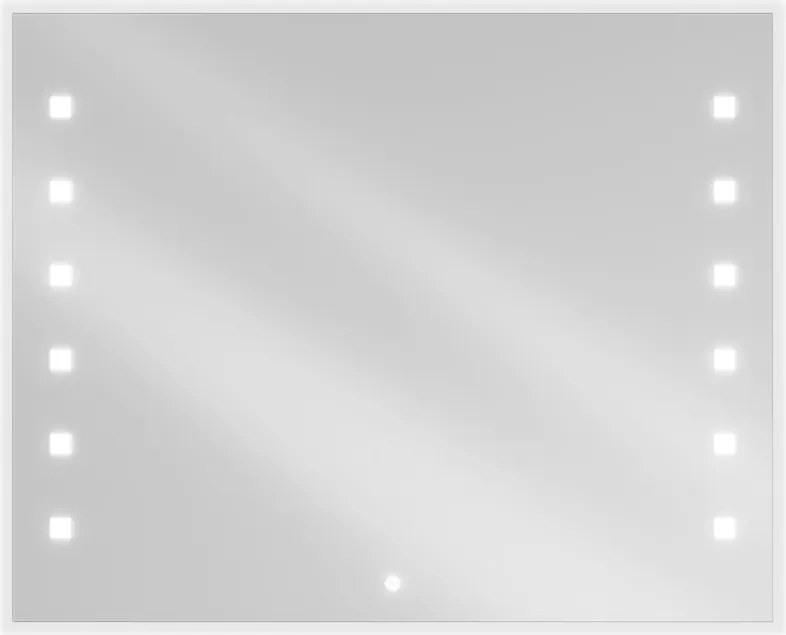Mexen Ner világított fürdőszobai tükör 100 x 80 cm, LED 6000K, páramentesítő - 9809-100-080-611-00