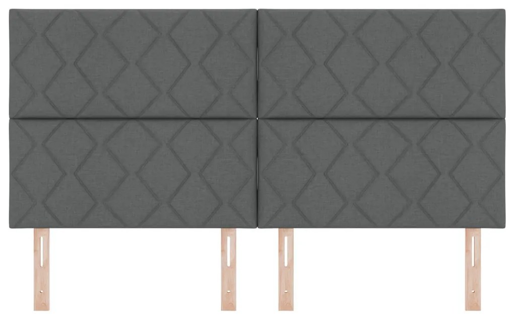 Fejtámla Gyémánt Blokkok Dizájn Sötétszürke 180 cm Textil