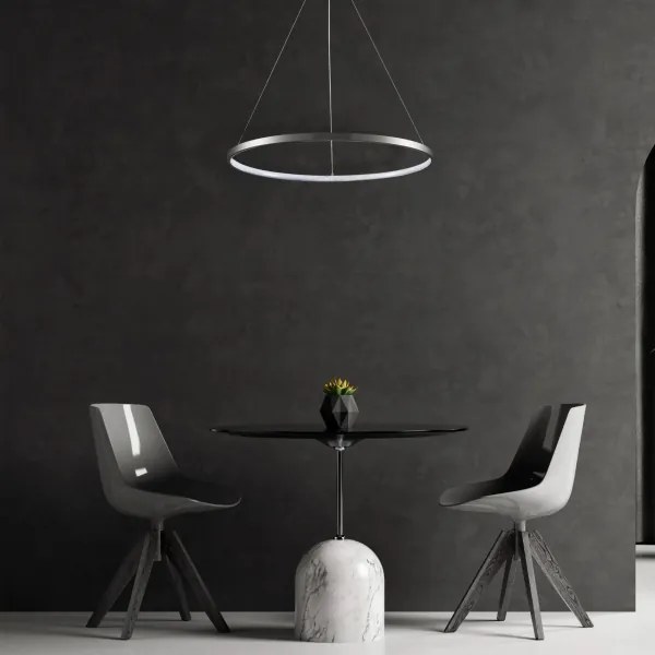 LED Csillár zsinóron LEA LED/20W/230V 4000K átm. 50 cm matt króm