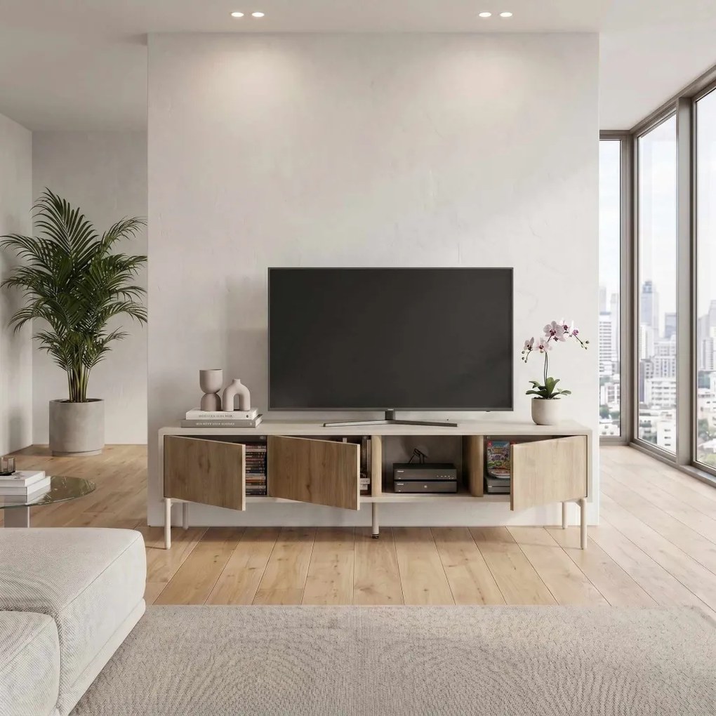 Ventro TV-állvány, homokkő-natúr, 150 cm