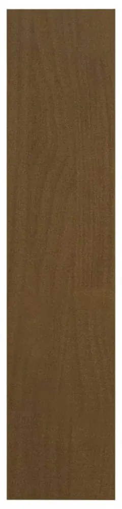 mézbarna tömör fenyőfa könyvszekrény/térelválasztó 100 x 30 x 135,5 cm