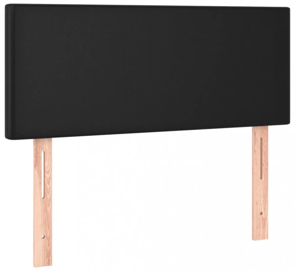 fekete műbőr LED-es fejtámla 80 x 5 x 78/88 cm
