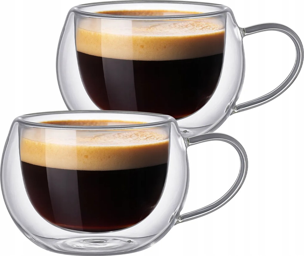 Duplafalú flat white pohár Aqualogis Sophia 140ml füllel