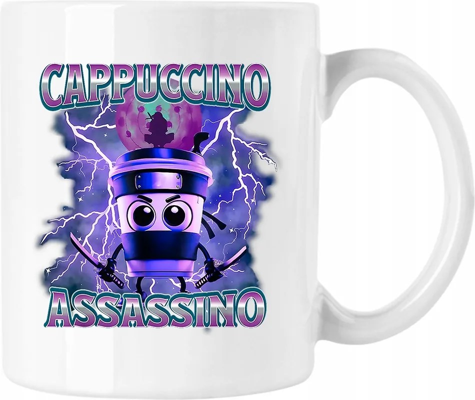 Cappuccino bögre Assassino brainrot 1 Fehér 330ml