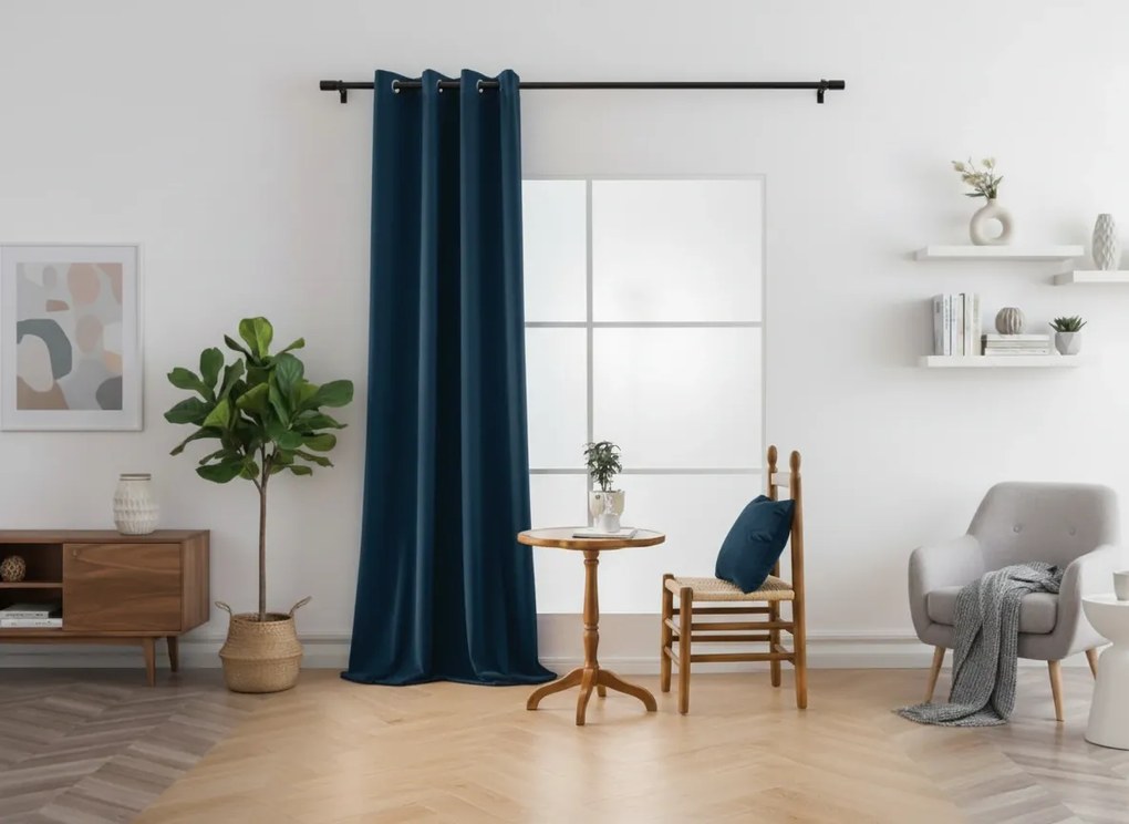 Sötétítő függöny DREAM VELVET 140x250 cm, kőolaj színű Felfüggesztés: Hullámos sínszalag