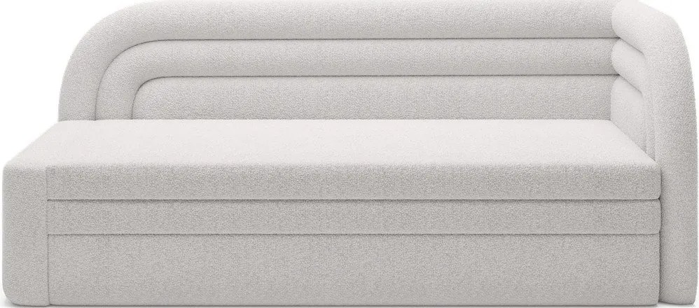 Krémszínű buklé kinyitható-tárolóhelyes kanapé jobb oldali 223 cm Fabillo – ELTAP