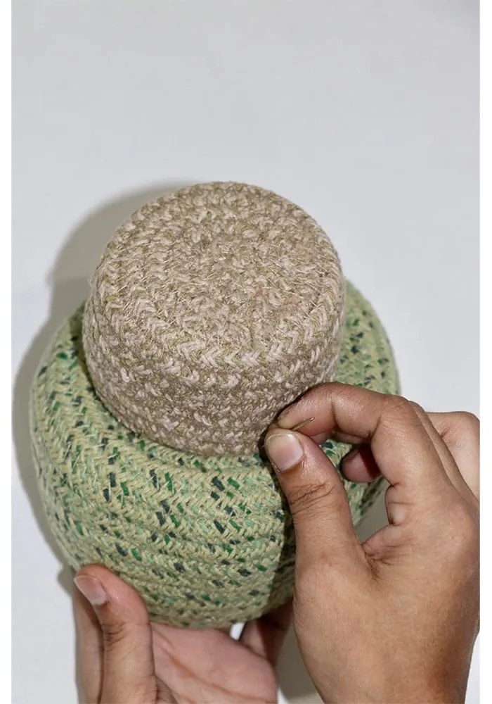 Zöld textil játéktároló kosár ø 25x36 cm Big Tree – Lorena Canals