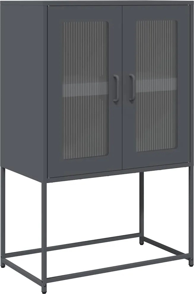 vidaXL Highboard antracit 68x39x107 cm Acél