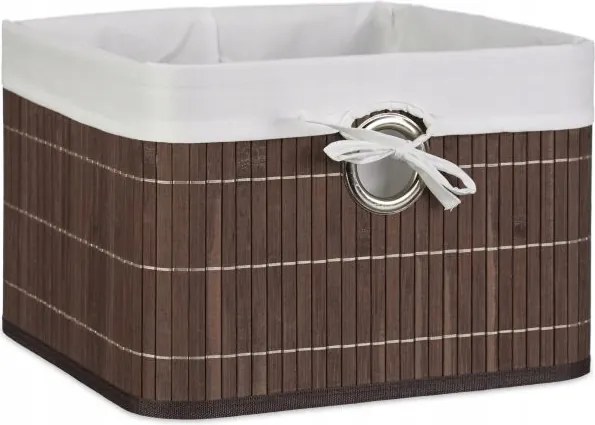 Bambusz kozmetikai tároló kosár, fürdőszobai doboz A371