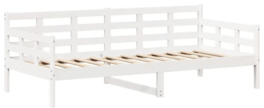 fehér tömör fenyőfa kanapéágy tetővel 80 x 200 cm