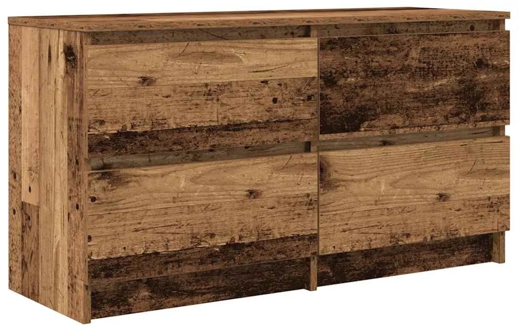 antik fa színű szerelt fa TV-szekrény 100x35x54 cm