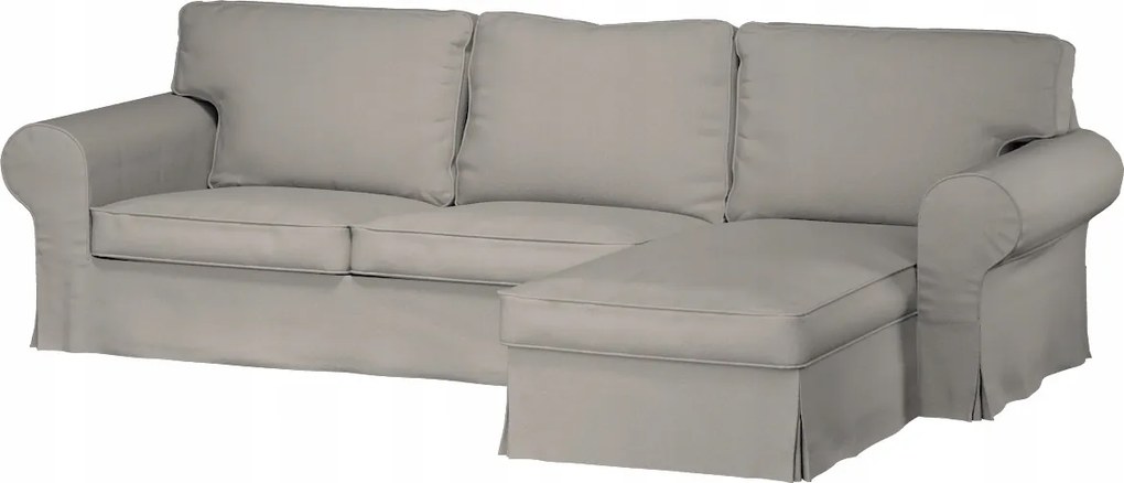 Ektorp 2 személyes kanapé és napozóágy huzat Ikea világos bézs bukla