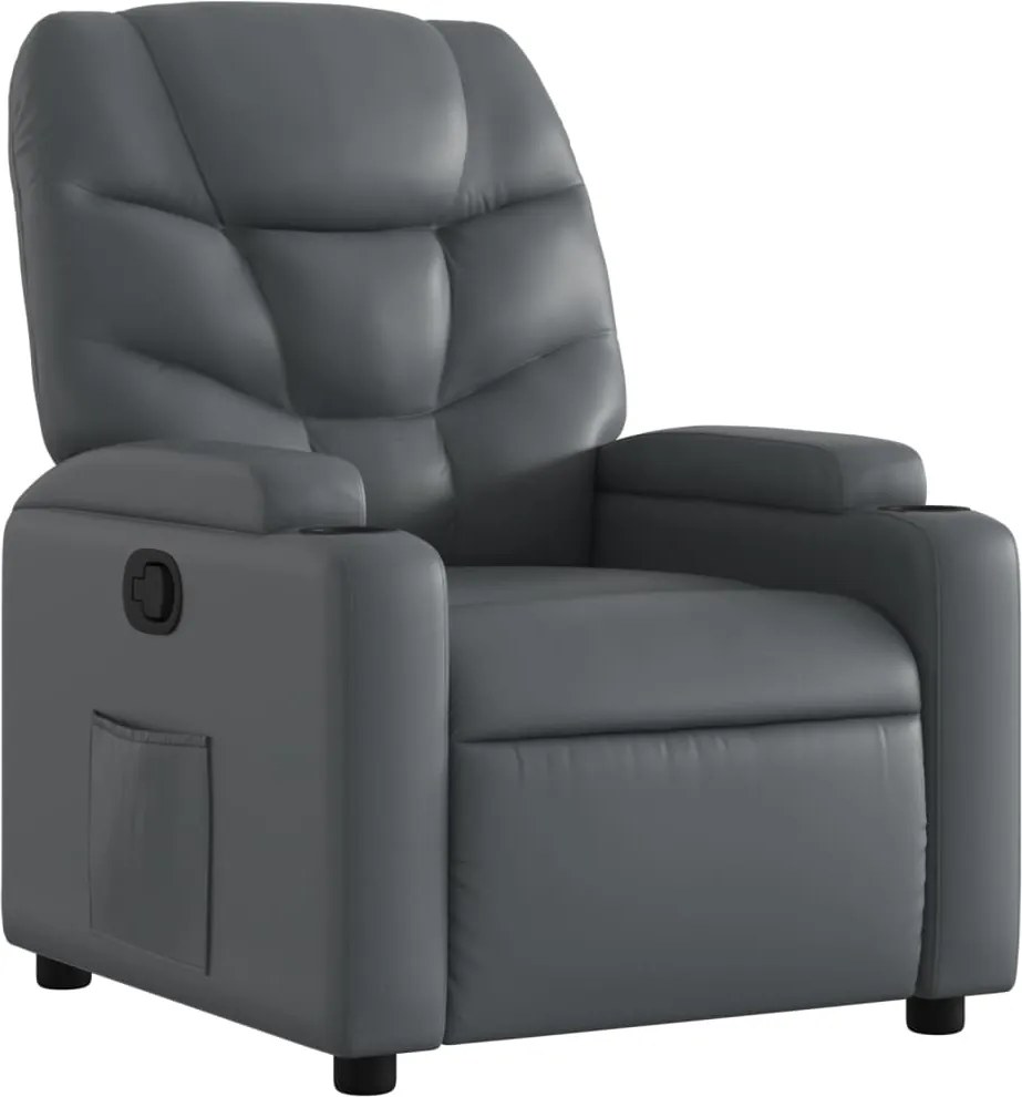 vidaXL szürke műbőr relaxfotel