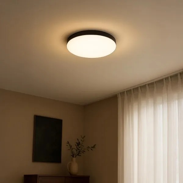 LED Fürdőszobai mennyezeti lámpa MAYA LED/15W/230V átm. 33 cm IP44 fekete