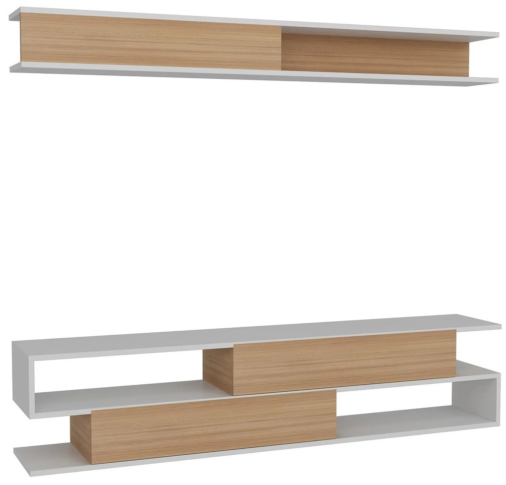 Nappali fal Simpsonic (teak + fehér) . 1102577