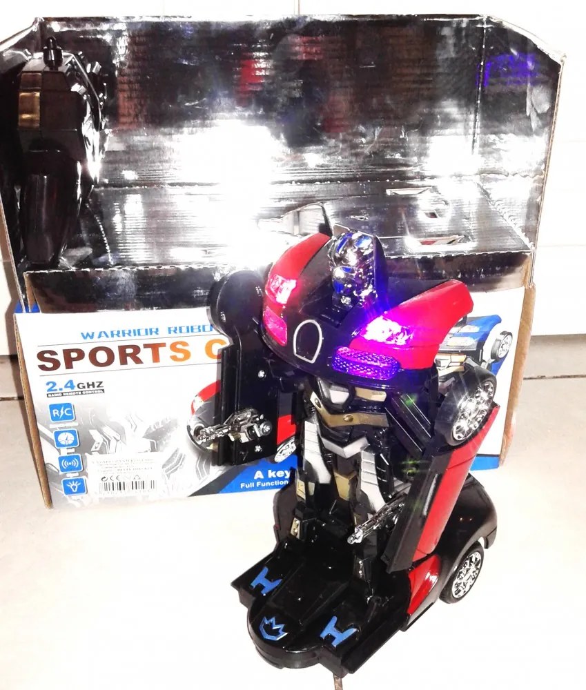 Bugatti Távirányítós Autobot Robot Autó 22 Cm 3+