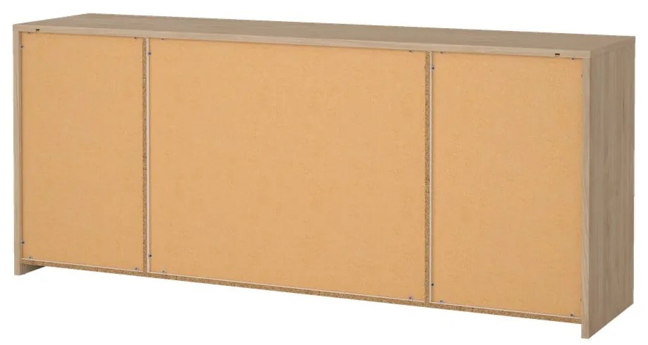Fehér-natúr színű komód tölgyfa dekorral 197x84x48 cm Next – Tvilum