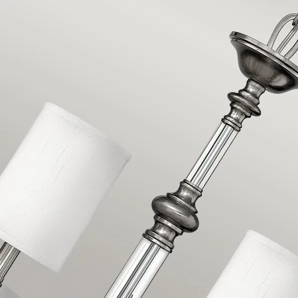 Hinkley HK-SUSSEX9 - Láncos csillár SUSSEX 9xE14/40W/230V matt króm