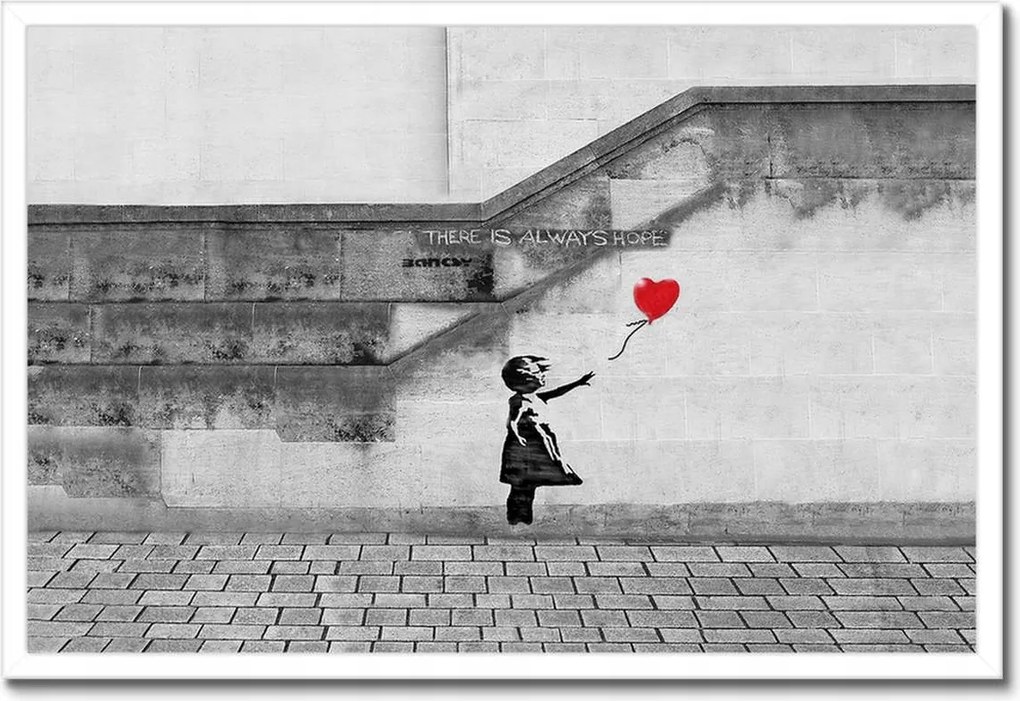 Poszterek keretben 60x40 Banksy Lány Hope
