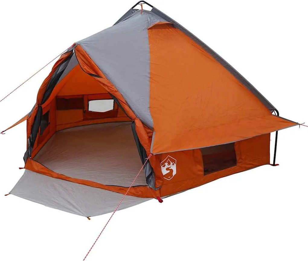 vidaXL Teepee sátor 4 fő részére Szürke és narancs 388 x 320 x 169 cm