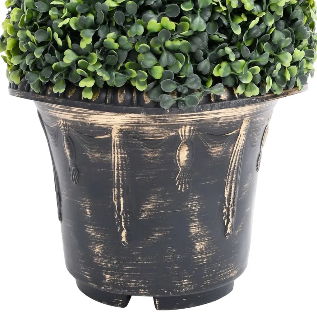 zöld spirálalakú cserepes műpuszpáng 59 cm