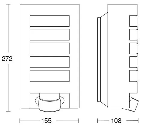STEINEL 657819 - Kültéri érzékelős lámpa L12 1xE27/60W/230V IP44