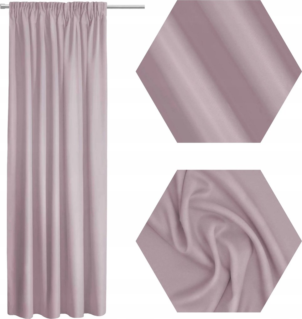 Szalagkész Függöny Nappali 140x250 Különböző Színek Púderrózsaszín Atlantic