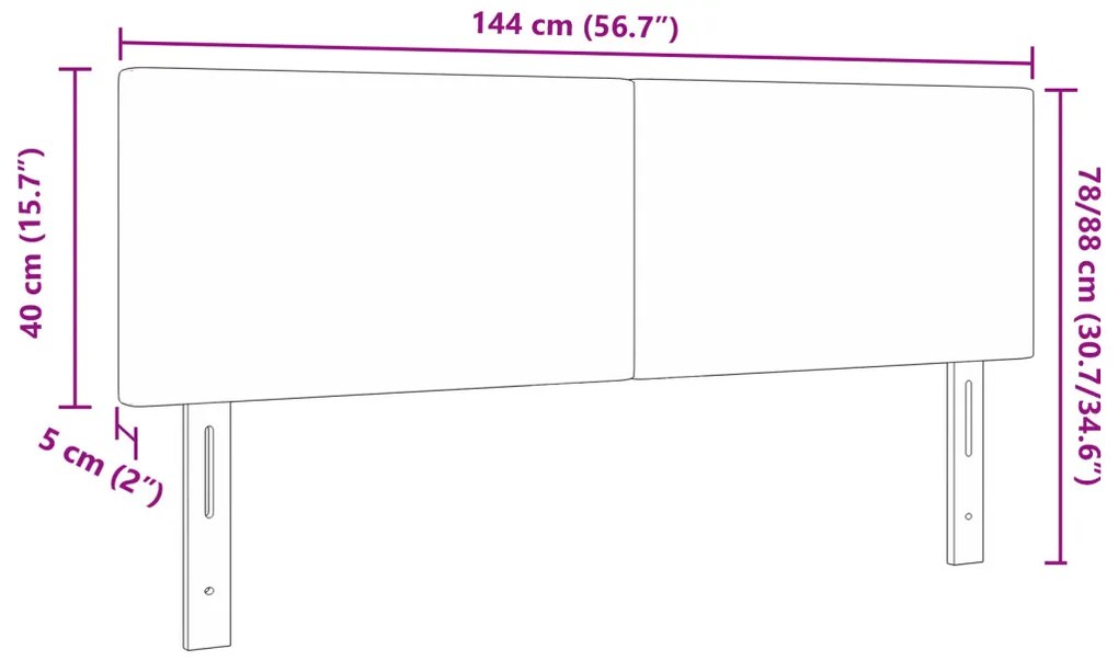 LED Fejtámla Egyszerű Design Világos Zöld Szürke 72 cm Bordás Szövet