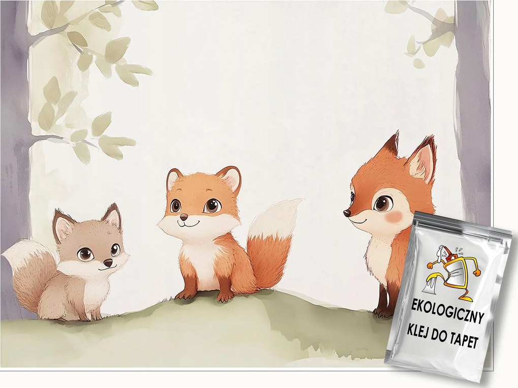 Fotótapéta Gyerekeknek Állatok Rókák Tapéta Gyerekszoba 400x280