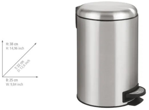 WENKO 22703100 - LEMAN kosár 25x38 cm rozsdamentes acél/szatén/fekete