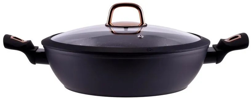 RCK Golden Line tapadásmentes alumínium szeletsütő üvegfedővel 28cm indukciós 10442