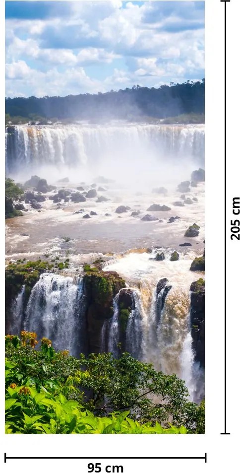 Fotótapéta ajtóra - Vízesések, Iguassu (95x205cm)