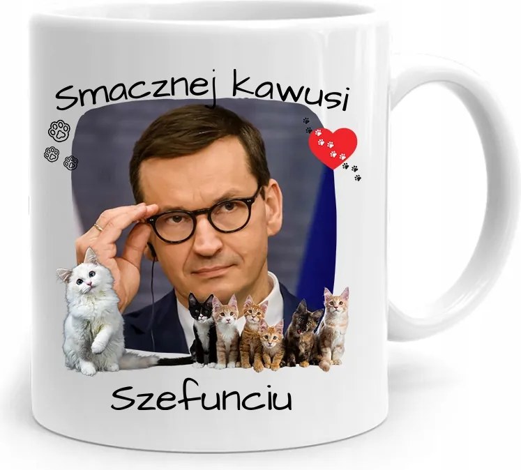 Bögre Politikus Miniszterelnök Mateusz Morawiecki Pis