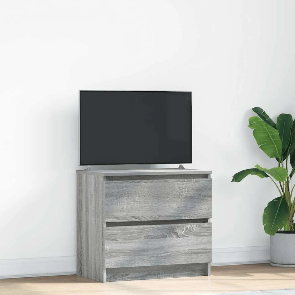 szürke sonoma színű szerelt fa TV-szekrény 60x35x54 cm