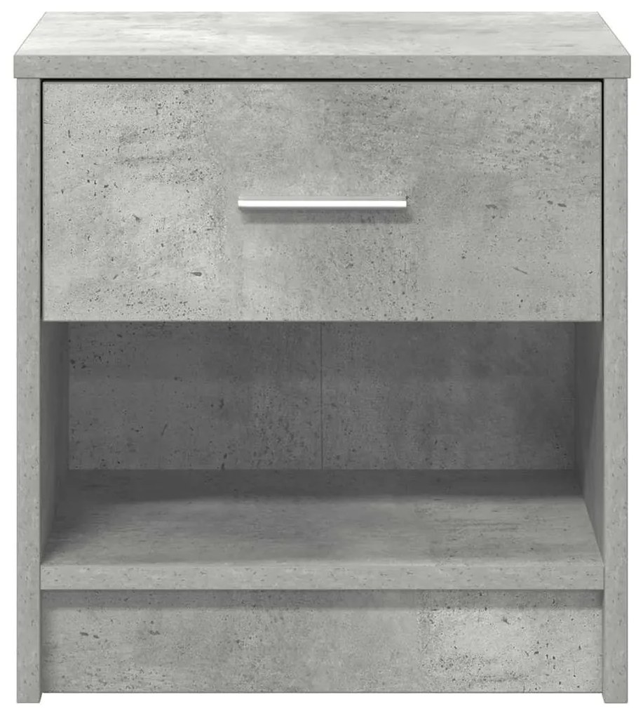 2 db betonszürke éjjeliszekrény fiókkal 39x28x41 cm