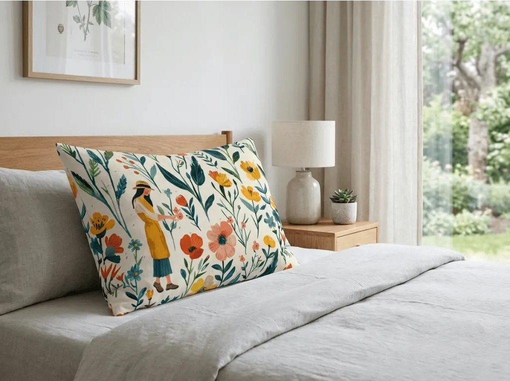 Pamut párnahuzat FLOVINA POLY 50x70 cm, színes