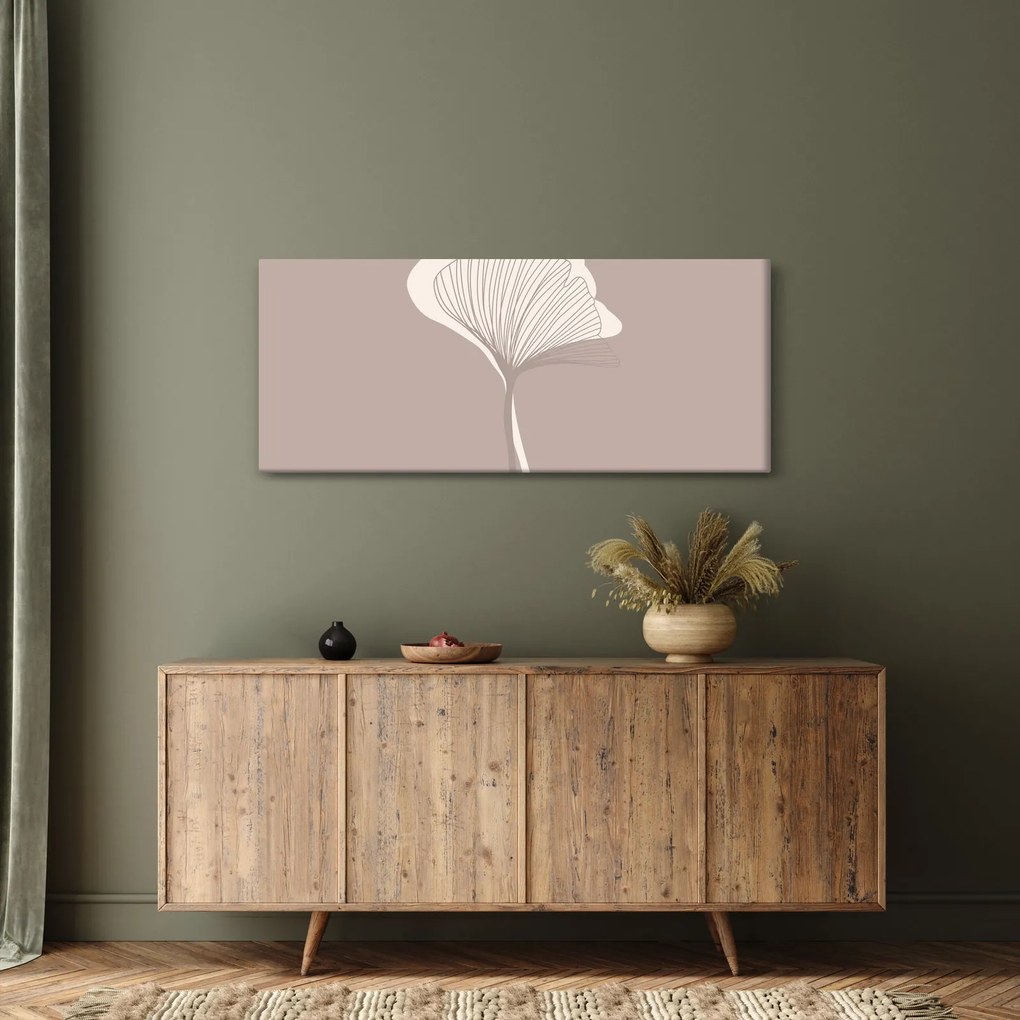 Kép - Bézs színű levelek N⁰3 (120x50 cm)