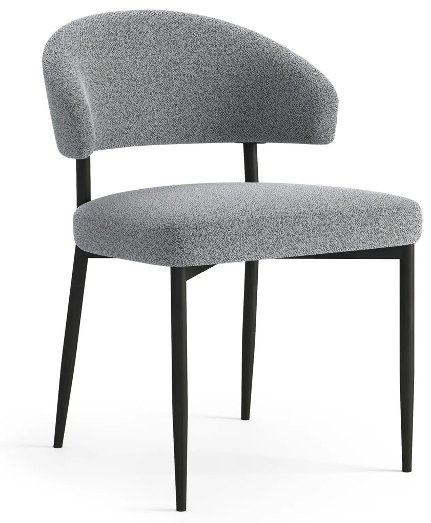MAZZONI EXPORT IRIS Szürke (Monza 120 szövet) - MODERN LOFT BOUCLÉ KÁRPITOZOTT SZÉK NAPPALIBA/ÉTKEZŐBE
