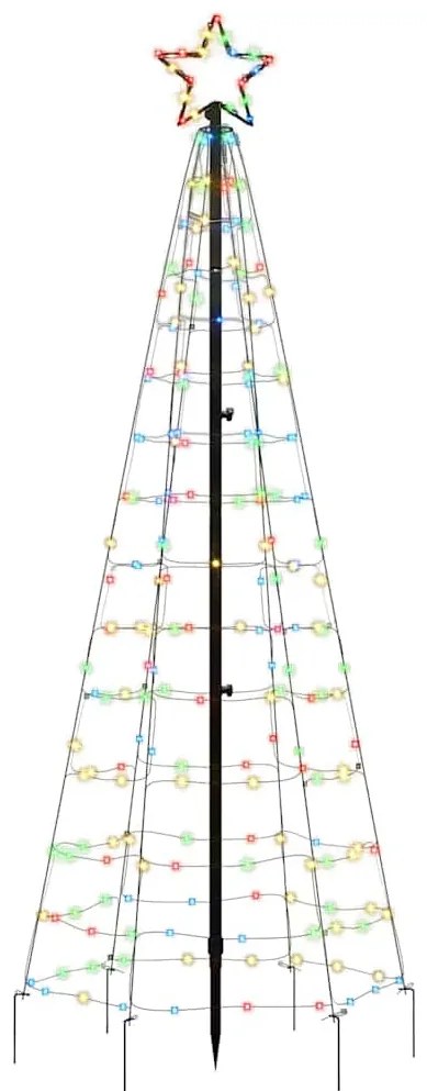 színes LED karácsonyfa tüskékkel 220 LED 180 cm