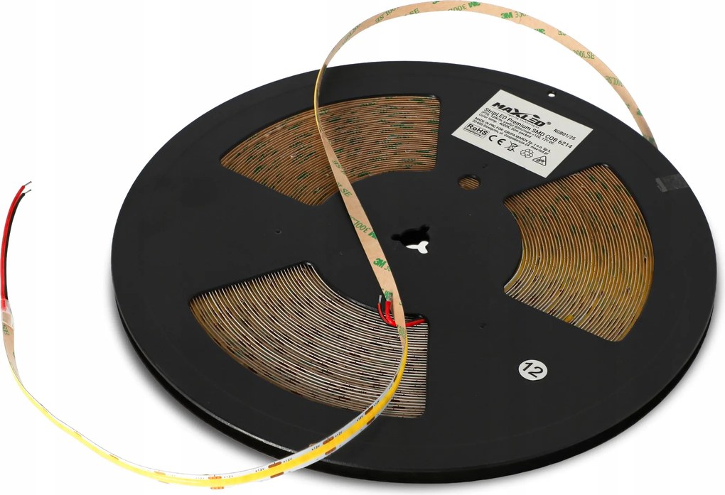 Led szalag Cob 30M tekercs 10W Meleg Szín Erős Nem Pislog 3000K