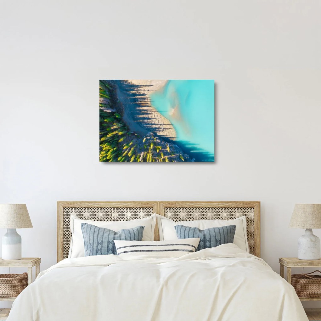 Üveg kép - Kilátás a tóra (70x50 cm)