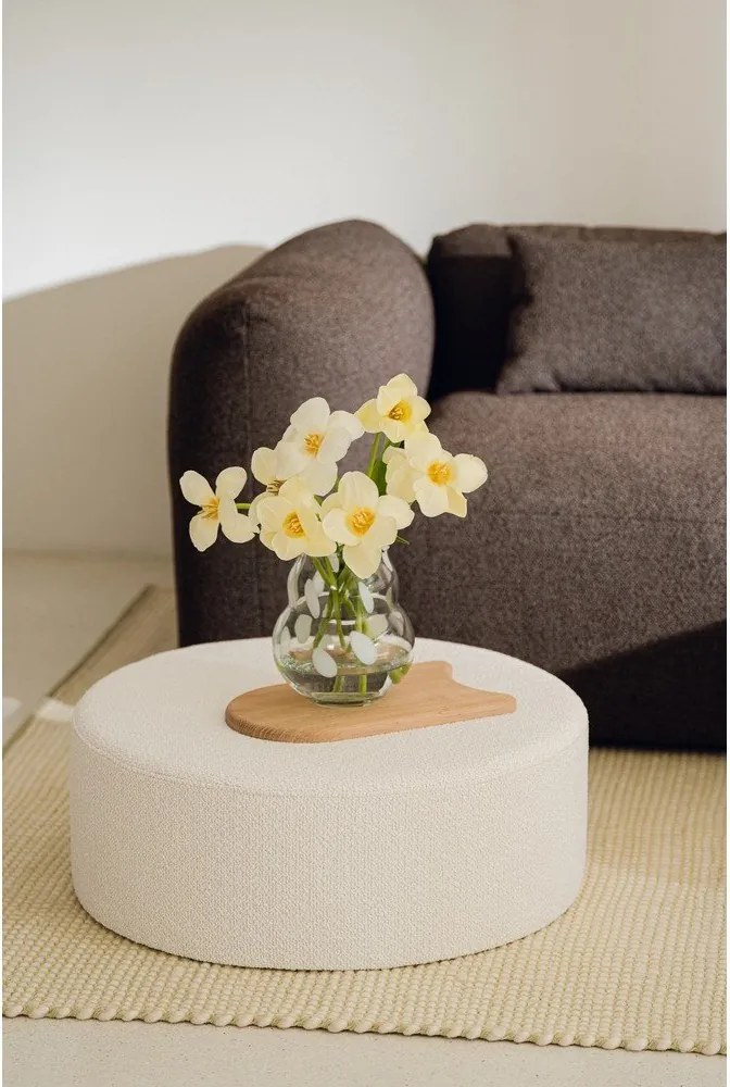 Fehér üveg kézzel készített váza (magasság 22 cm) Dam – noo.ma