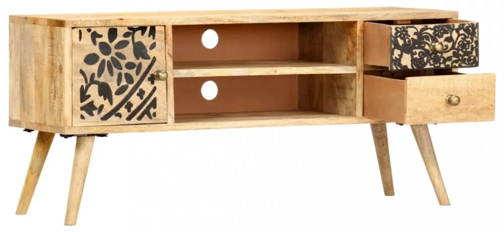 tömör mangófa TV-szekrény 100 x 30 x 45 cm