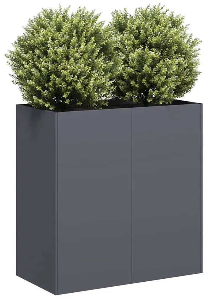 vidaXL növénytartó antracitszürke 80x40x80 cm hidegen hengerelt acél