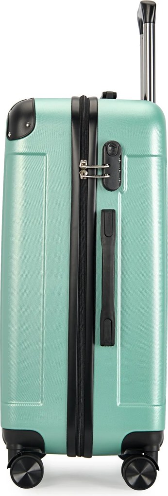 BONTOUR vertical 4 kerekes nagy borönd 76x50,5x29,5cm, púderzöld