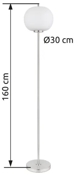 Globo 15345SNO - Állólámpa BLACKY I 1xE27/60W/230V