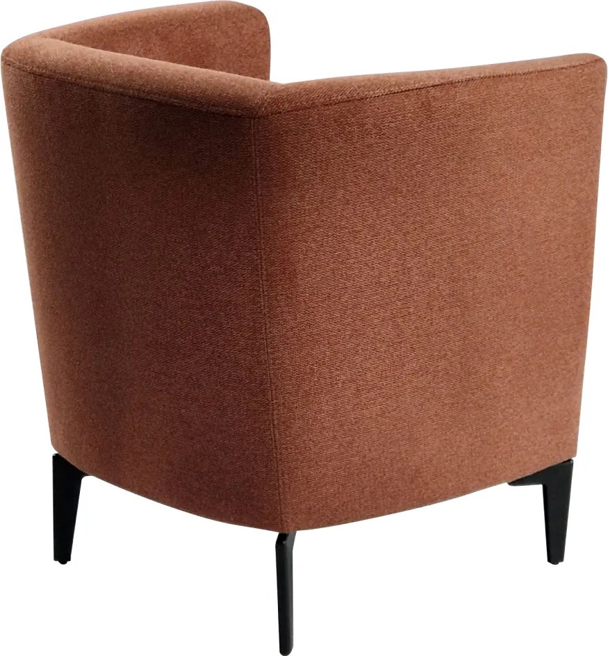 Design fotel, terrakotta/fekete, KAPY