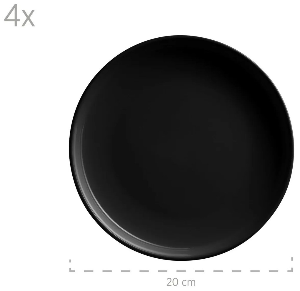 Mäser ALENIA 16 db-os étkészlet, fekete