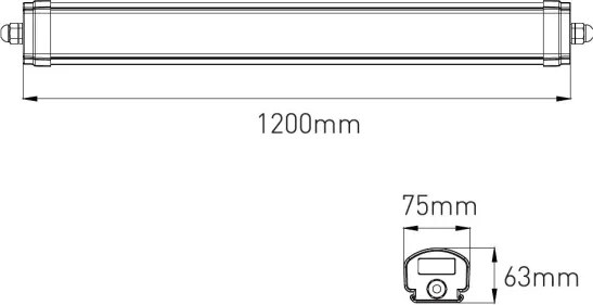 LED ipari fénycsöves világítás VOLITER LED/20/28/36W/230V 120 cm IP65 fehér