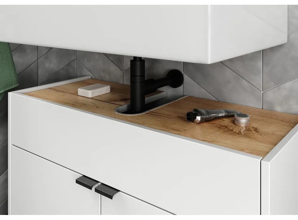 Fehér mosdó alatti szekrény 80x60 cm Forano – Germania